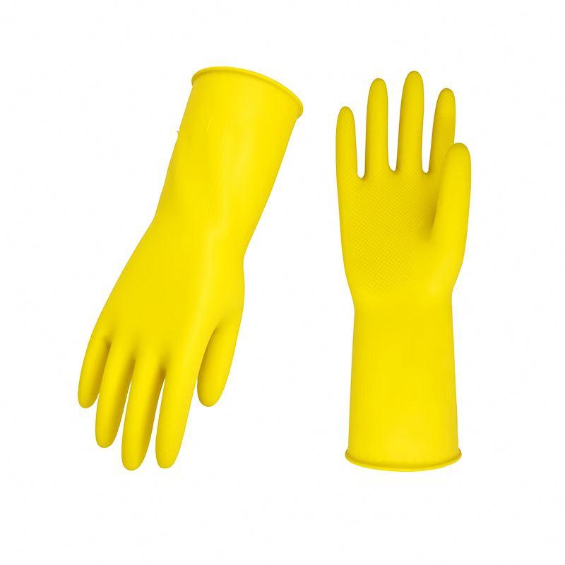 Safety Protection Gloves Pure Latex Material Rubber Gloves Latex Household Cleaning Gloves Water Proof