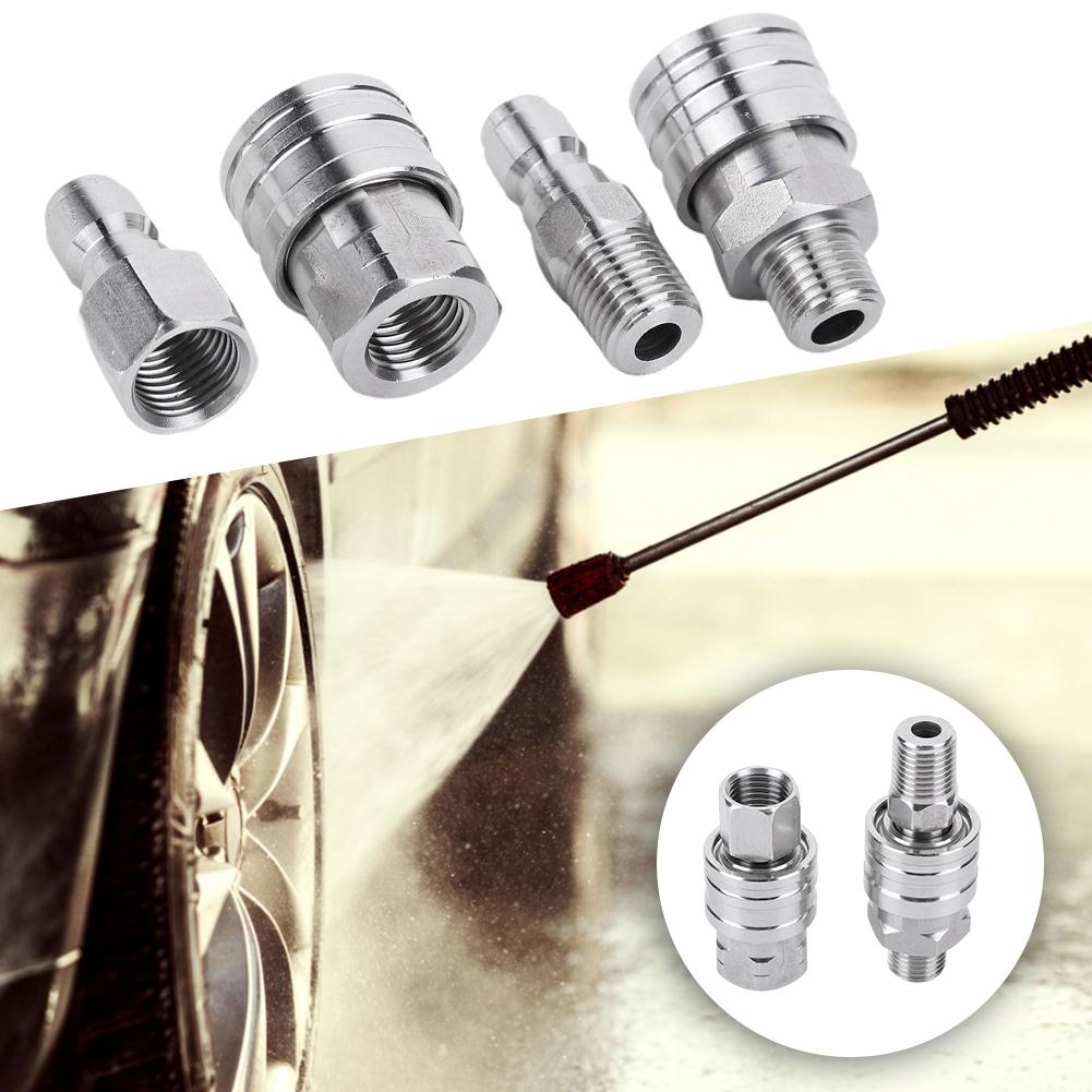 4Pcs Pressure Washer Adapter Internal External Thread Pipe Hose Adapter High Pressure Washer Adapter Set Pressure Washer Coupler
