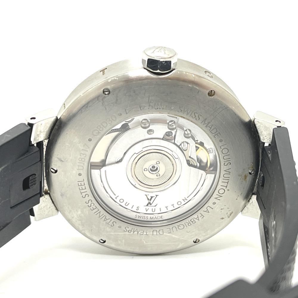Louis Vuitton Q8D30 Tambour Moon GMT Automatic Wristwatch SS Silver