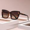 Brand Designer Cat Eye Sunglasses W Omen Vintage High Quality Sun Glasses Fashion Big Frame Cool Sexy Female