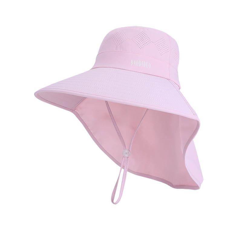 Outdoor Sun Protection Hat For Women With Adjustable Ponytail Hole And Wide Brim Fashionable Fisherman Cap