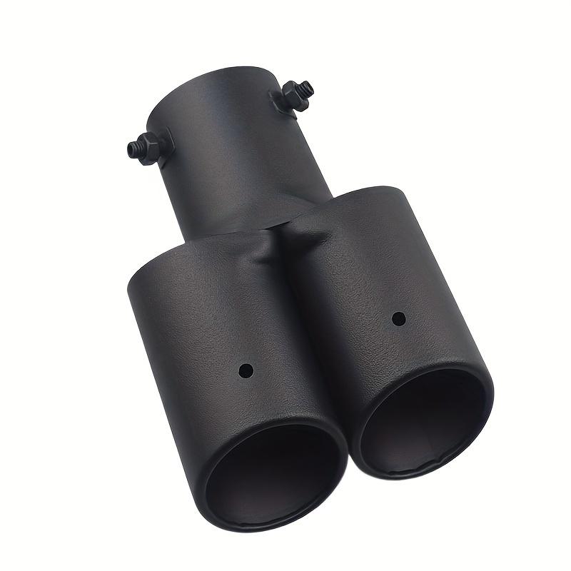 Black Stainless Steel Dual Outlet Slanted Exhaust Nozzle for Automobile Tail Double Pipe