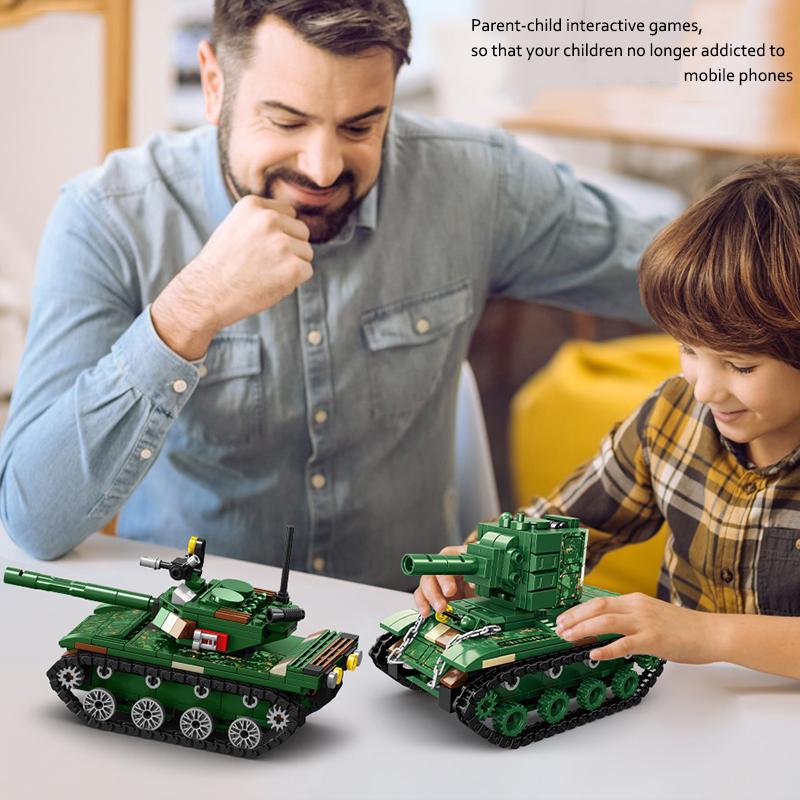 Militärspielzeug Simulationsmodell Panzer Bausteine Set WW2 Armee Fahrzeuge Bausteine Spielzeug für Jungen Weihnachtsgeschenke