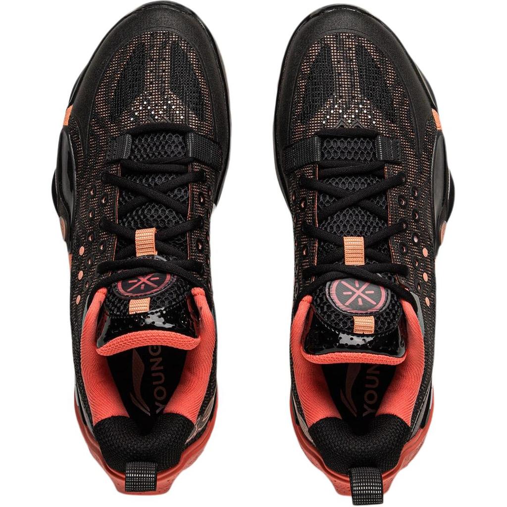Li Ning Kids Basketball Synthetic Leather Soft Comfortable Non-Slip Shock Absorbing Durable Rebound Support Low-Top Kids Basketball Shoes YKBV048-5