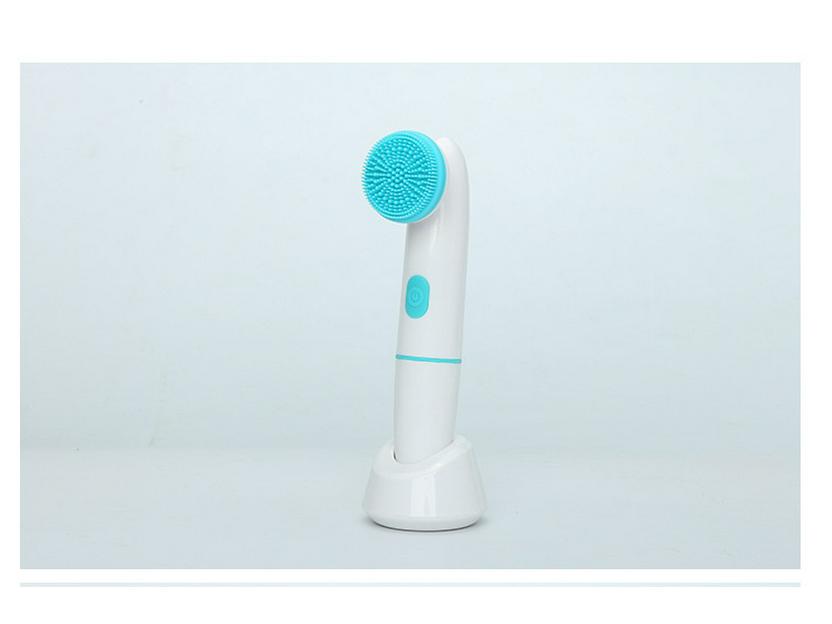 

Ультразвуковая водонепроницаемая силиконовая щетка для очищения лица светло-синий