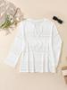 Women's Summer Hollow-Out Bell Sleeve Beach Dress with Texture