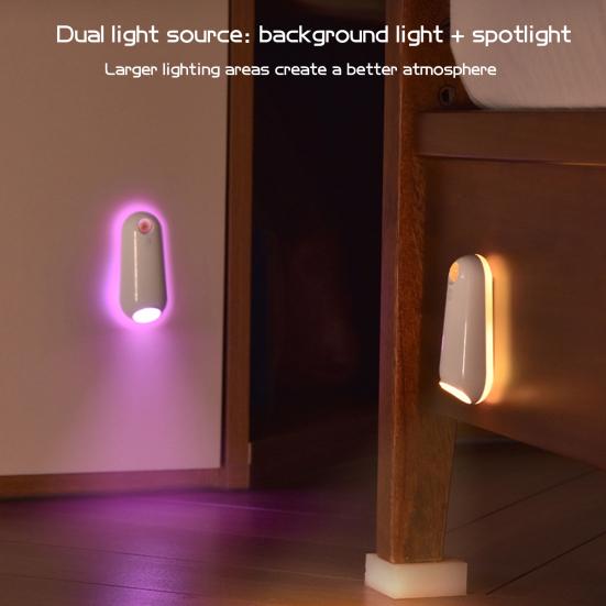 Toiletten-Nachtlampe, bunte Lichter, wiederaufladbar über USB, wasserdicht, mit Bewegungssensor, aktiviertes LED-Licht, Badezimmerzubehör