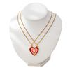 Colorful Irregular Heart Necklace: Unique Vacation-Style Drip Glaze Design