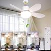 LED-Deckenventilatoren mit Licht und Fernbedienung für Schlafzimmer mit E27 zu B22 Adapter, 5 Flügel, 3 Geschwindigkeiten, 3 dimmbare Farben 3000K-6500K