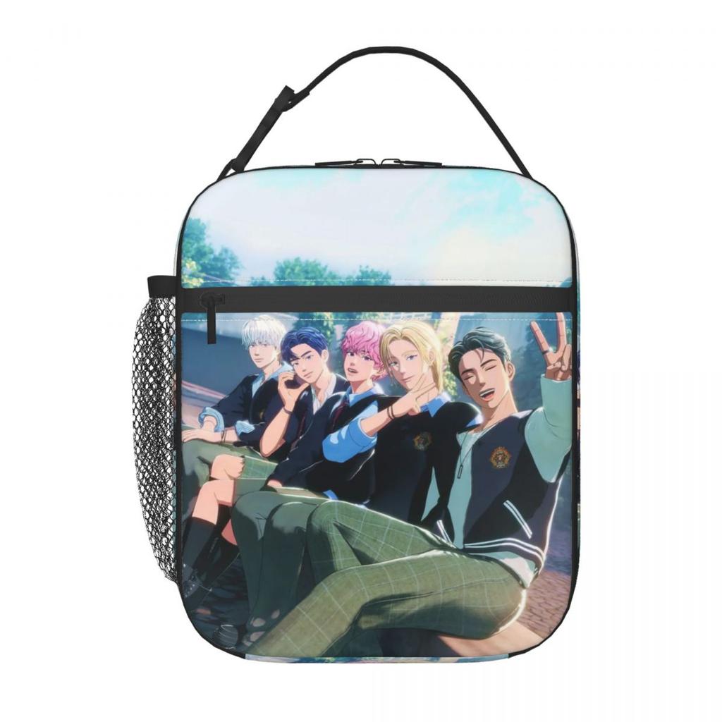 Kpop PLAVE Caligo Pt Insulated Lunch Bag for Women Kids Portable Food Boxes Thermal Lunch Box Tote