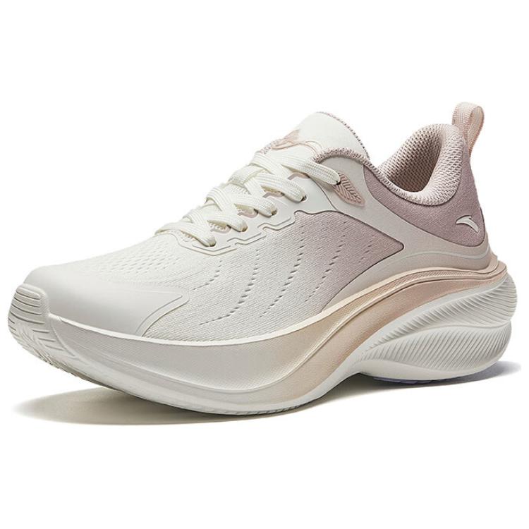 New Anta Anti Slip Wear Resistant Low Top Casual Running Shoes Women's White Pink 122445535-1
