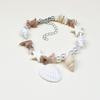Handmade Seashell & Crushed Stone Bracelet with Lobster Clasp - Perfect Summer Travel Souvenir