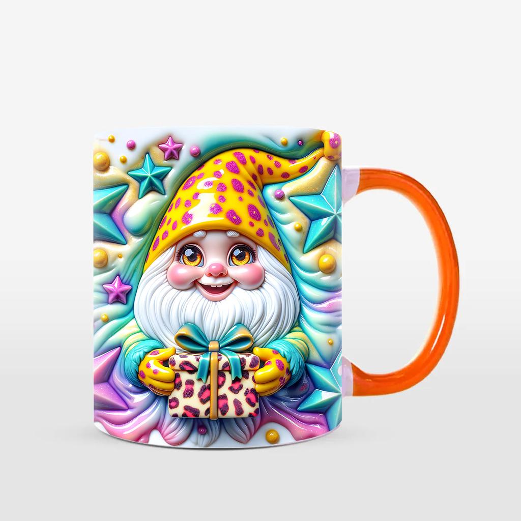 3D Christmas Gnome Christmas Ceramic Coffee Mug Tea Cup New Xmas