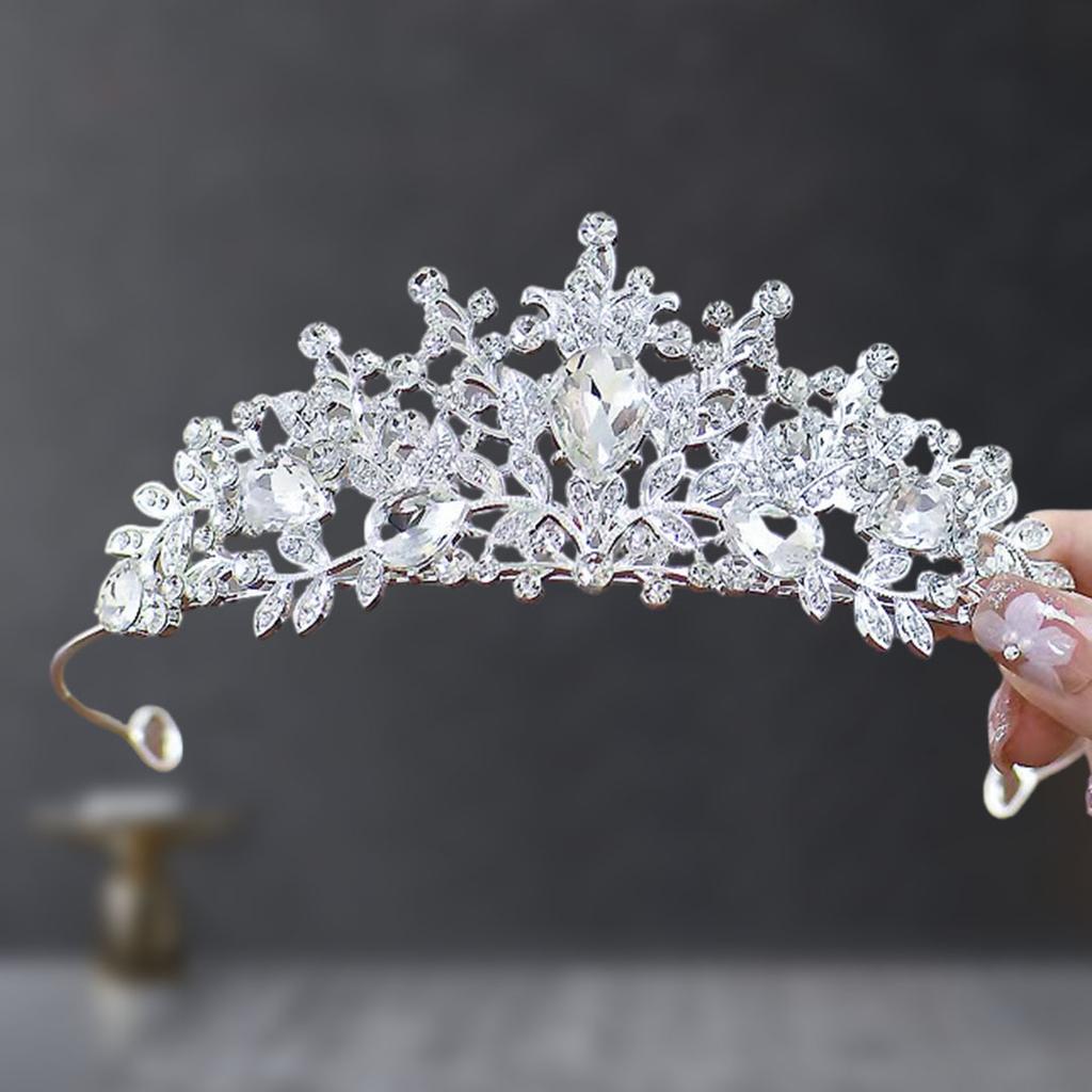 Bridal Crown Headdress Rhinestone Crown Wedding Veil Diamond Clothing Eighteen Year Old Adult Ceremony Birthday Princess Hair Accessories