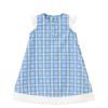 ASK JUNIOR Girls' Blue Fly-Sleeve A-Line Summer Dress