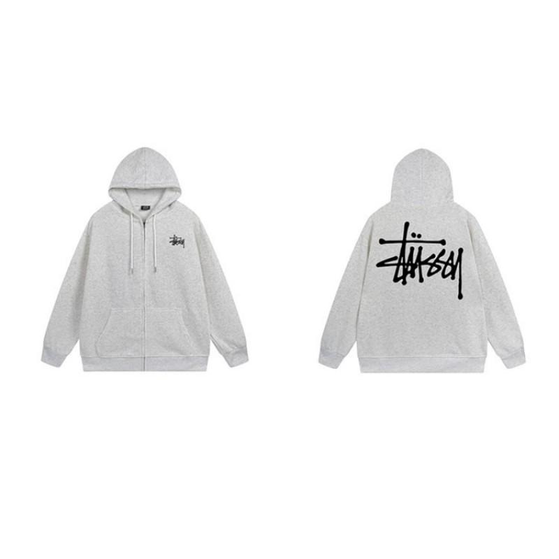 Mens Hooded Zip-Up Fleece-Lined Sweatshirt With Letter Print Casual Oversized Pullover Winter Jacket