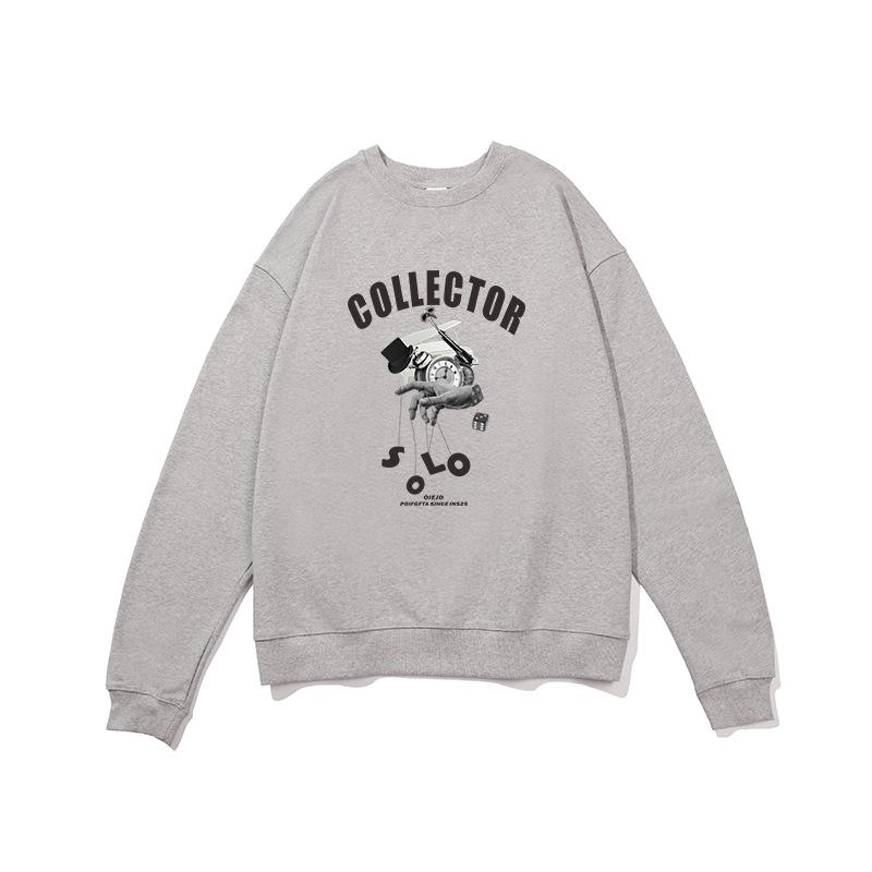 Spring and Autumn New Sweater Men's Trend Brand Loose American Crew Neck Casual Jacket Couple Long Sleeve Top Fashion