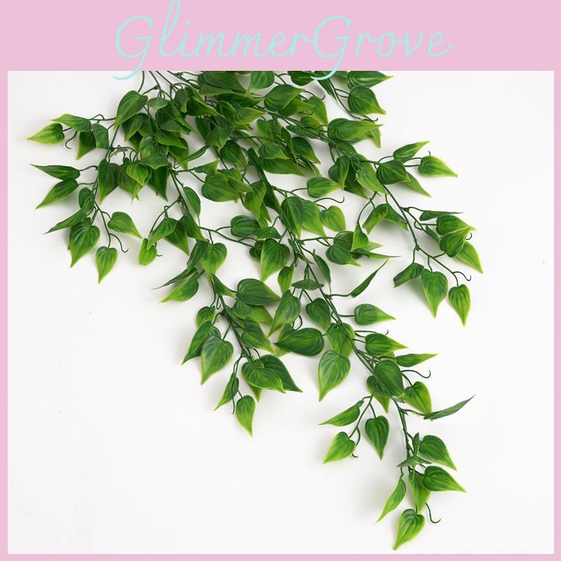 Plant Epipremnum Artificial Aureum Wall Decor Plastic Leaves Gardens Indoor