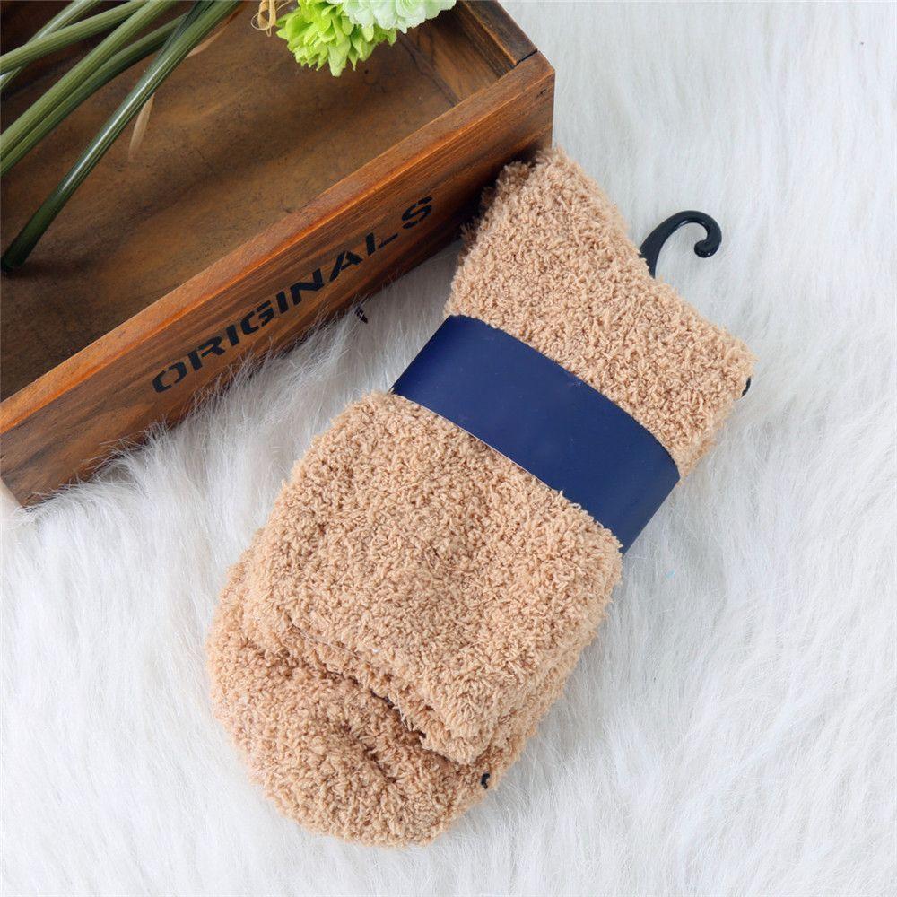 7 Colors Home Warm Men Women Cashmere Fluffy Socks Floor Bed Sleep