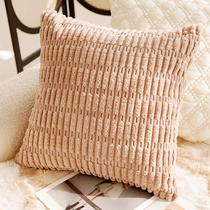 30x50/45x45CM Cute Sheep Throw Pillow Cover Simple Brown Cartoon Stamping Waist Cushion Cover Decor Home Decorative Pillowcase