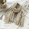 Imitation Cashmere Houndstooth Scarf for Women in Autumn and Winter Versatile Tassels and Skin Friendly New Plaid Scarf Thickened Shawl