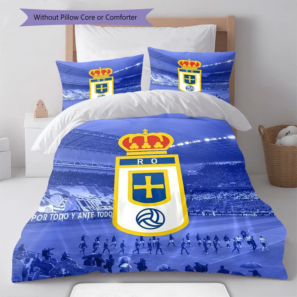 Set Copripiumino Trapuntato Real Oviedo Federa Decorazione per la Casa Regalo di Compleanno (1 * copripiumino + 2 * federa, senza nucleo)