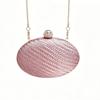Oval Shape Hard Shell Crossbody Bag Egg-Shaped Braided Handbag Luxury Evening Clutch Bag  Gift