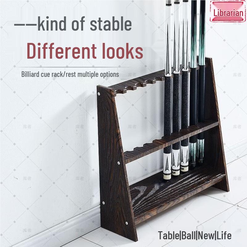 Wall-Mounted Billiard Cue Rack