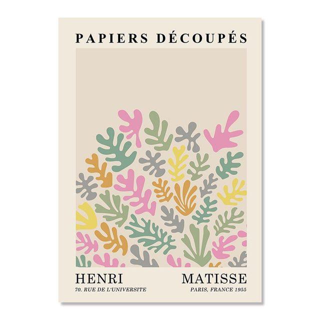 Henri Matisse Abstract Coral Flower Les Muses Nordic Posters and Prints Art Canvas Painting Wall Pictures for Living Room Decor