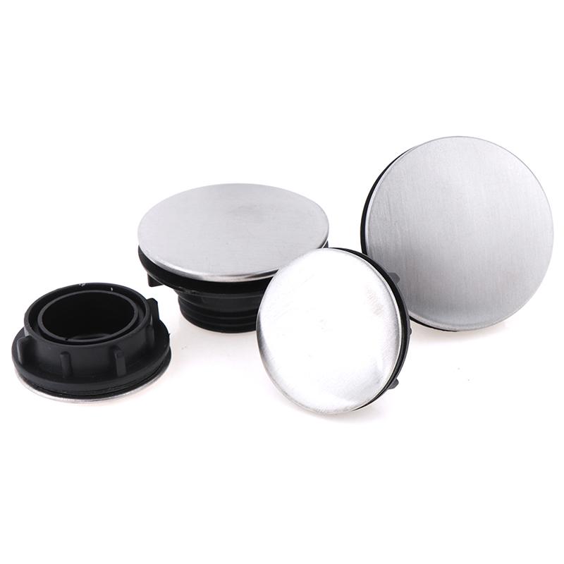 Kisangel 2 Pcs Kitchen Sink Tap Hole Cover Stainless Steel Faucet Hole Cover for Dia 31 to 40mm