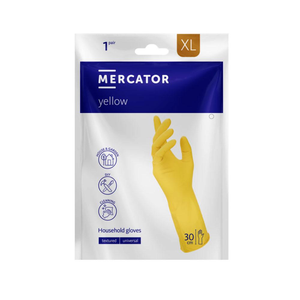 Ideall Yellow Latex Rubber Gloves Household 1 Pair