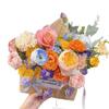 Spring Letter Flower Box: Handmade Silk Bouquet In Kraft Paper Packaging for Valentine's Day & Qixi