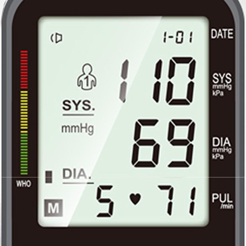 Blood Pressure Monitor Automatic LCD Display Home Use Upper Arm Digital Sphygmomanometer No Voice Function