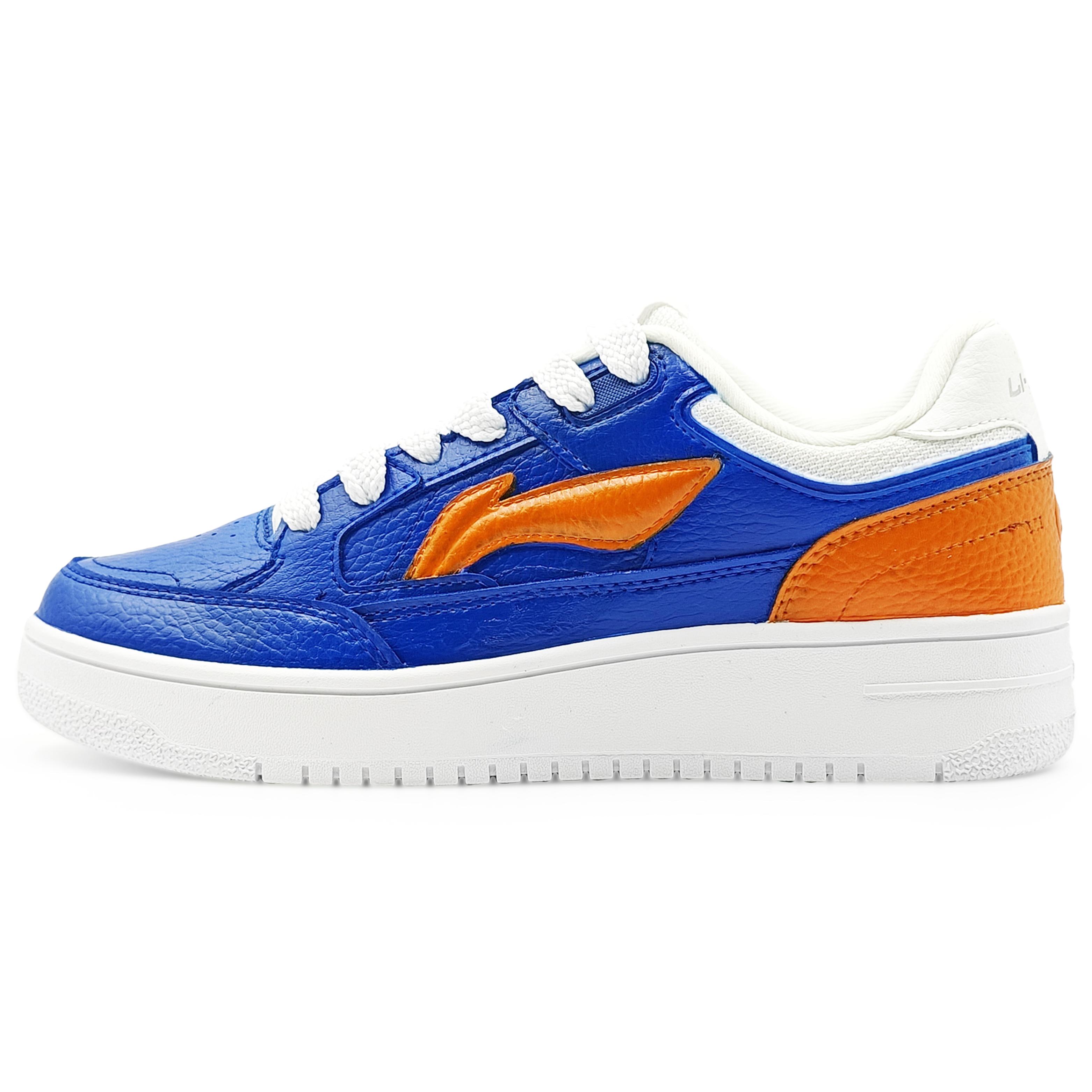 

Li Ning Tianji Slip Resistant, Abrasion Resistant, Height Increasing Low top Skateboard Shoes Women s Blue Orange AGCU096-5(Team1284- ) 35.5