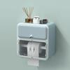 Bathroom Toilet Paper Holder Perfume Shelf Waterproof Toilet Plastics Drawer Paper Box Wall-mounted Sanitary Pad Storage Box
