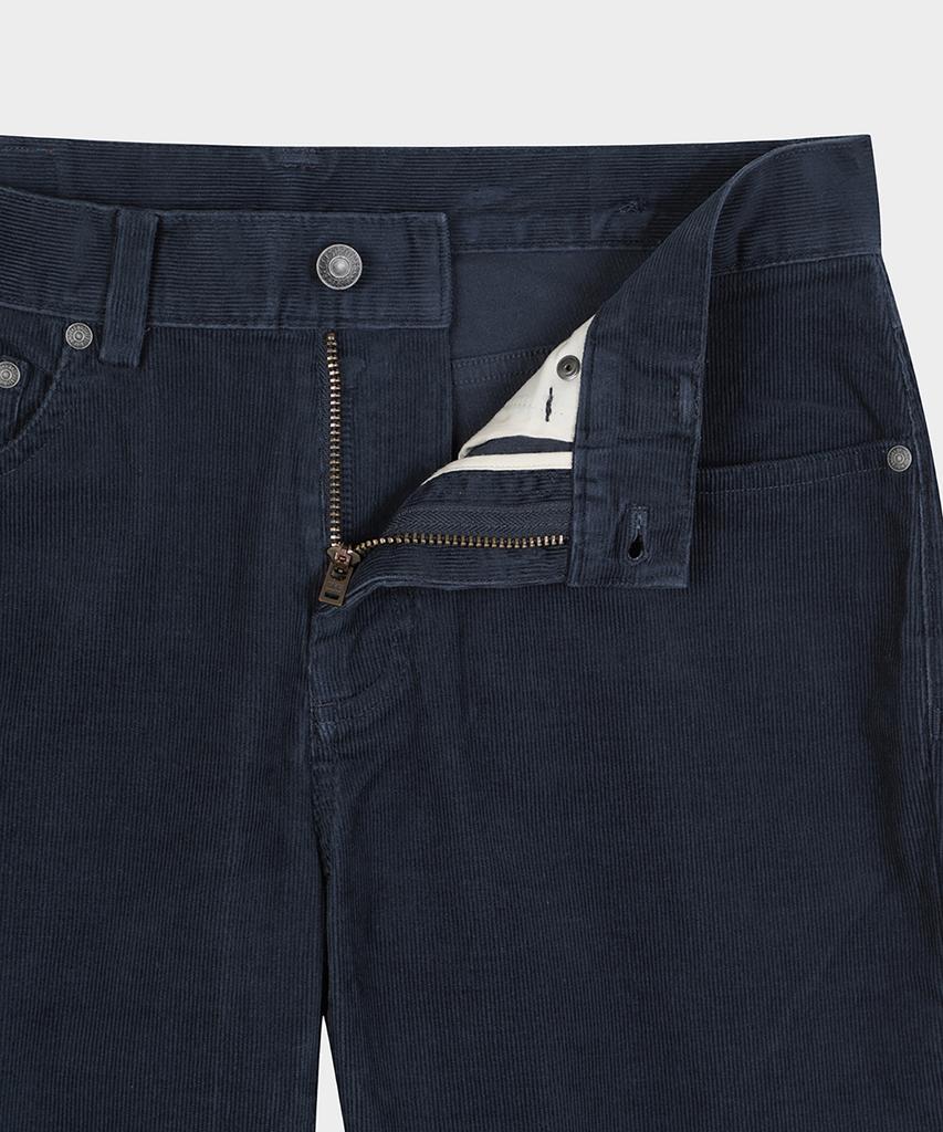 BROOKS BROTHERS Slim Fit 15W Corduroy 5-Pocket Pants (Navy) (Bbpcmm4531Qew)