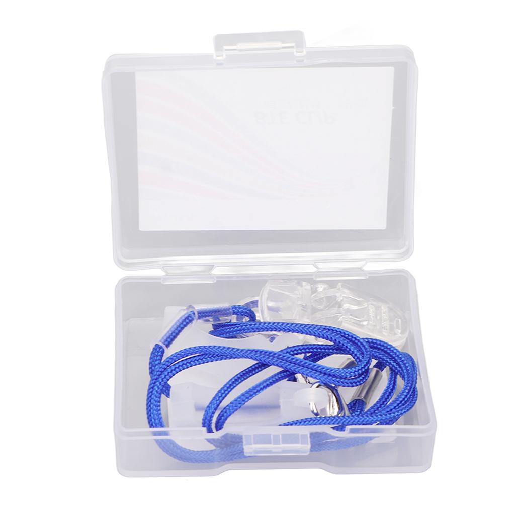 Hearing Protector Blue Lanyard with Transparent Clip Deaf Aid Holder Strap Loss Rope for Elderly