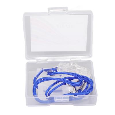 Gehörschutz Blaues Schlüsselband mit Transparentem Clip Hörgerätehalter Gurt Verlustsicherung für Ältere