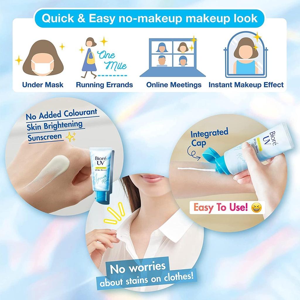 Biore UV Aqua Rich Light-Up Essence Sunscreen Tube/Fresh Pouch/Refill