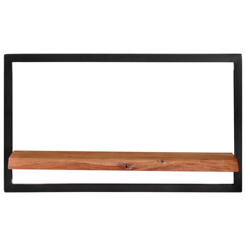 Vidaxl Półki Ścienne, 2 Szt., 60X25X35 Cm, Lite Drewno Akacjowe I Stal