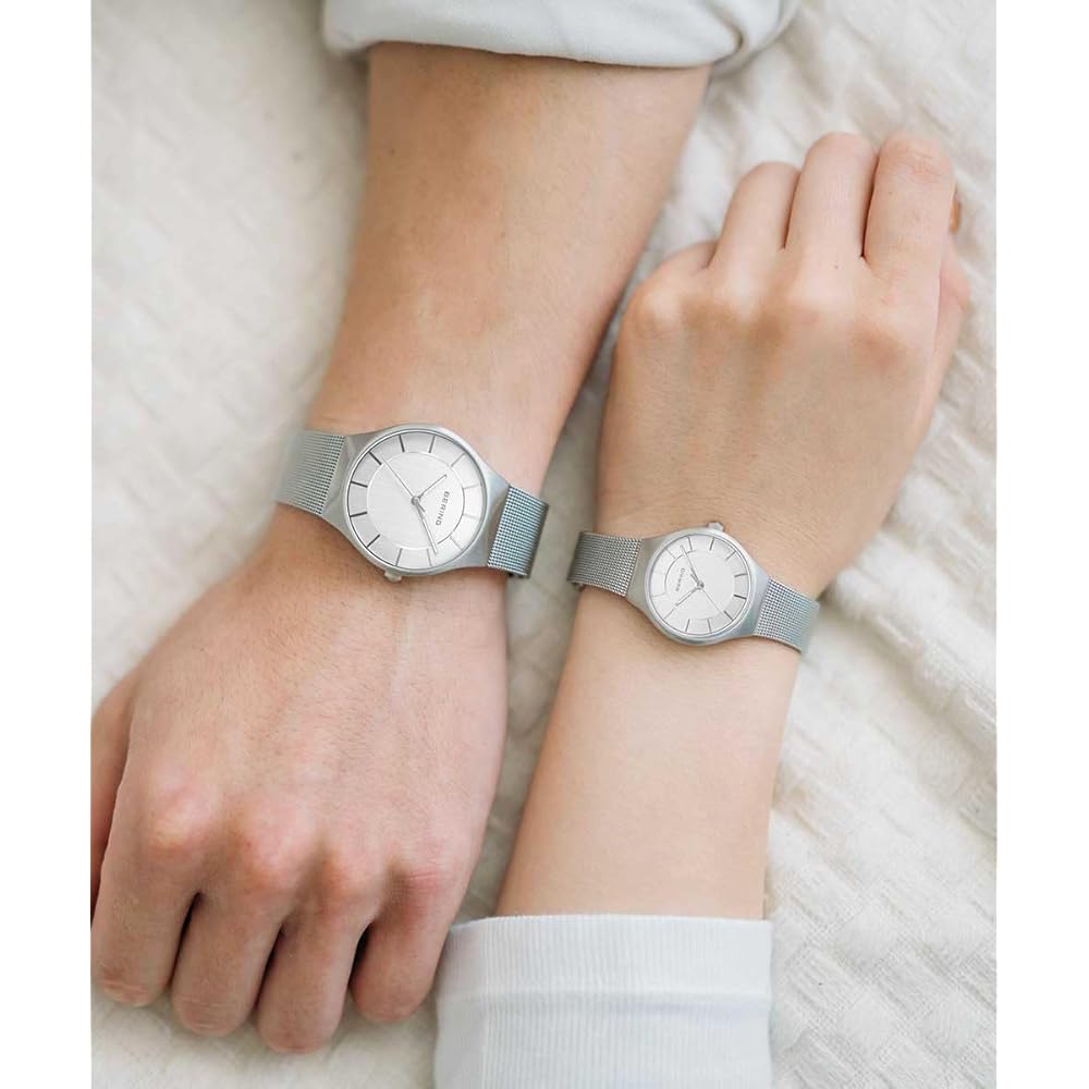 Bering Unisex Watch Scandinavian Design Sapphire Glass Stainless Steel Mesh Band Silver 11935-004