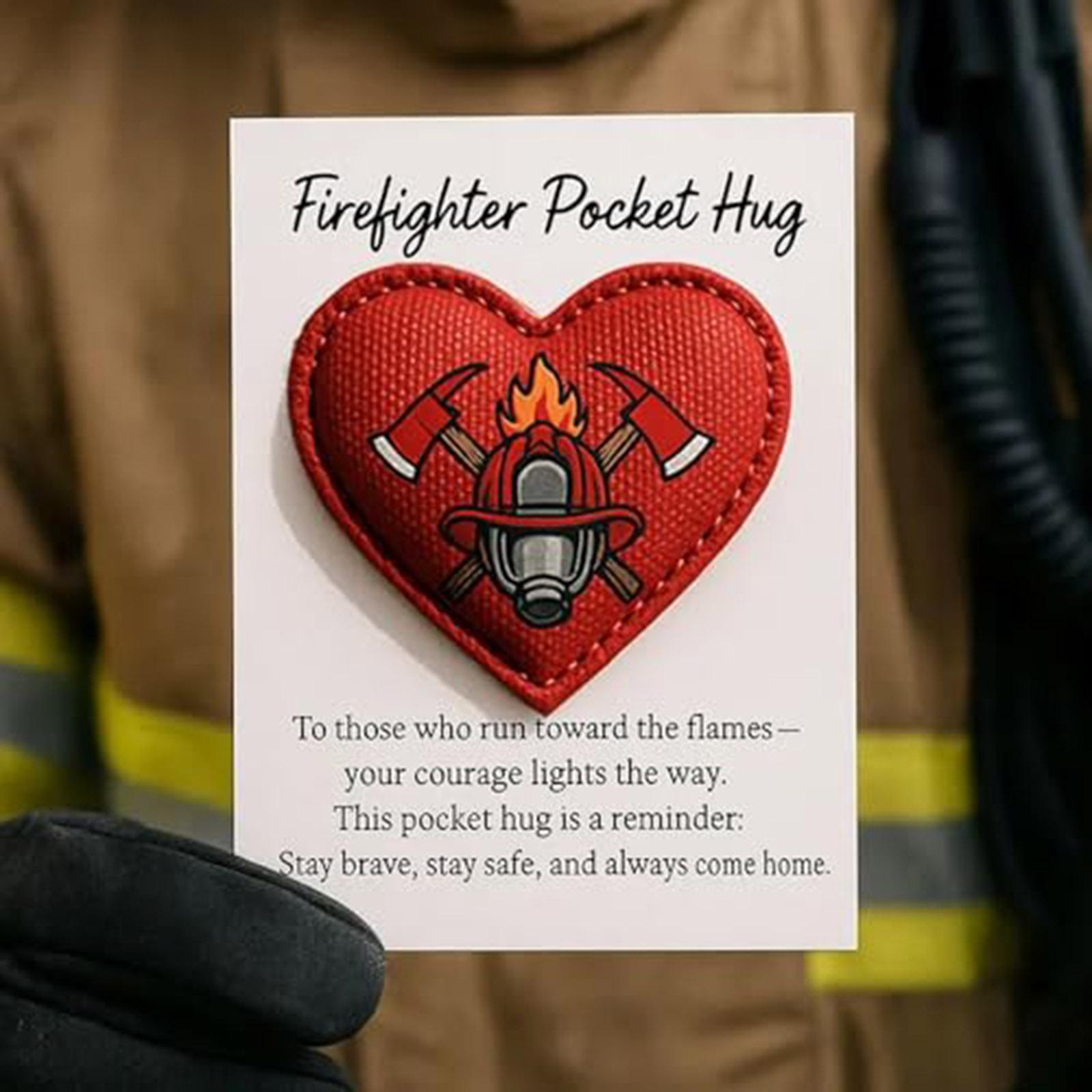 

Pocket With Gift Card, Heart Pocket , Appreciation Of Gratitude, , For Firefighters, One Size