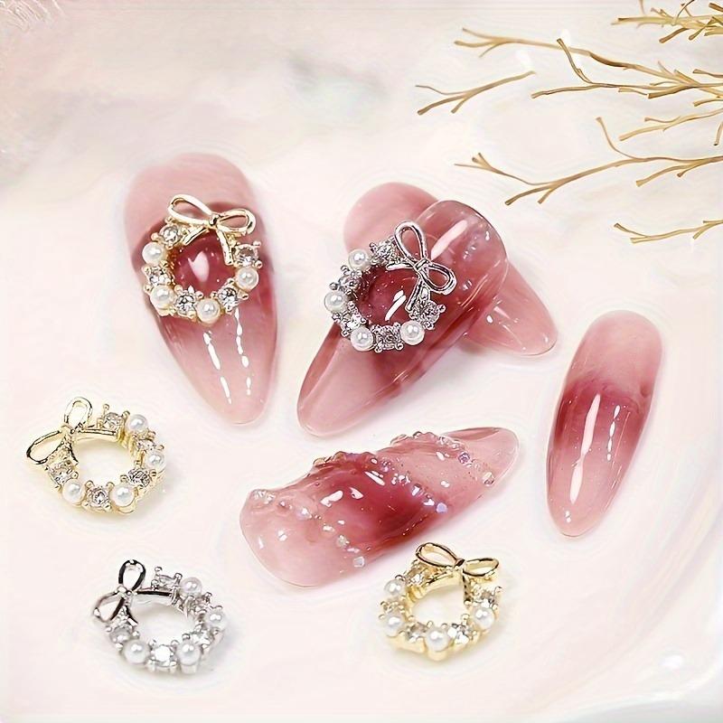 20pcs Sparkling Rhinestone Faux Pearl Charms - Beading & Jewelry Making Essentials for Phone Case, Nail Art, and DIY Accessories