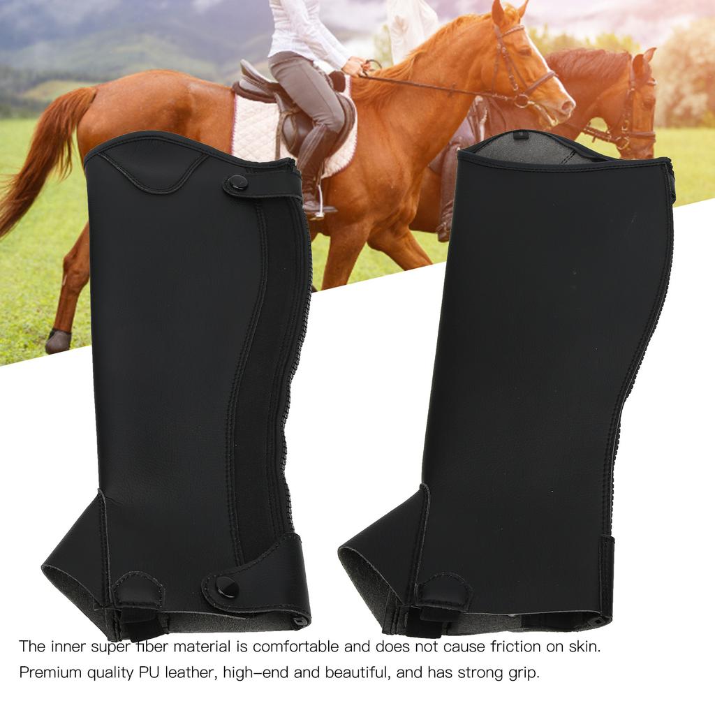 Super   PU Leather Half Chap Horse Riding Body Protector Equipment for Adults