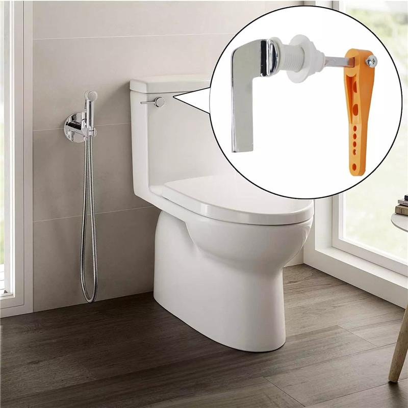 Toilet Flush Handle Replacement Universal Fit Toilet Cistern Handle Chrome Metal