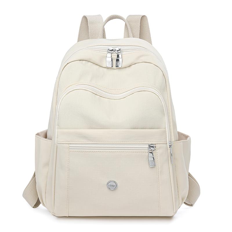 Nylonový dámský batoh Jednobarevný batoh Studentská školní taška