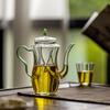 Glass Teapot with Amber Handle
