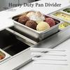 Kitchen Food Sink Support 4PCS Steam Table Adapter Bar, Commercial Grade Stainless Steel Professional Accessory Pan Divider, Prep for Hotel Restaurant
