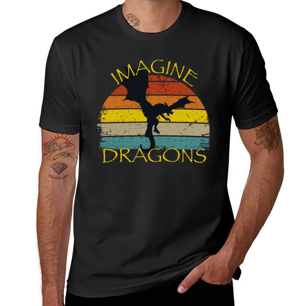 IMAGINE Fantasy Dragon Style T-Shirt Quick Drying New Edition Boys Whites Mens T Shirts Casual Stylish