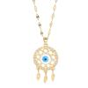 Devil'S Eye Necklace Women'S Personality Trendy Versatile Zircon Pendant Delicate Clavicle Chain